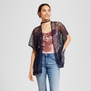 xhilaration blue swim cover up with star